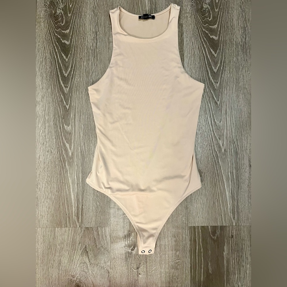 Express Halterneck Compression Bodysuit - Nude